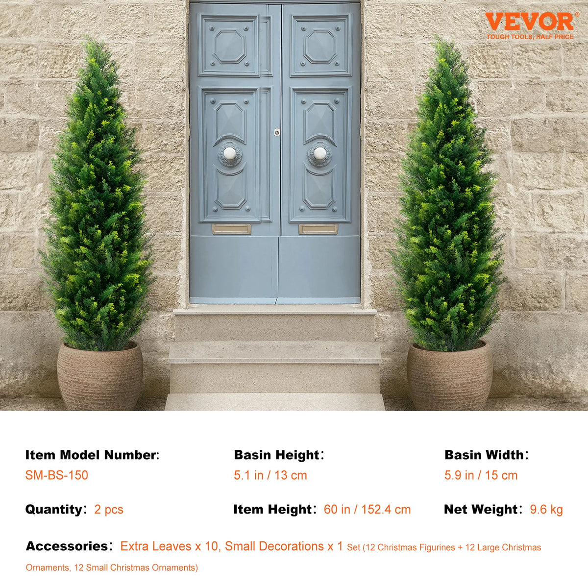 SucceBuy Artificial Cedar Topiary Trees for Home and Garden Decor