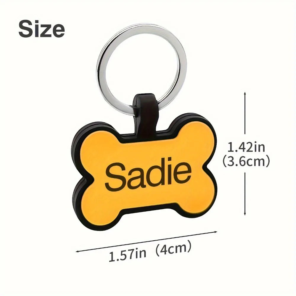 Personalized Bone Shaped Silicone Pet Dog Identification Tag