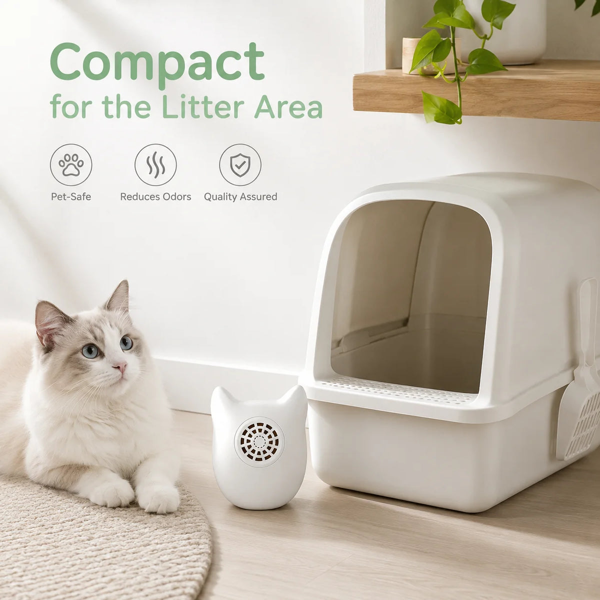 Rechargeable Cat Shaped Pet Odor Eliminator Deodorizer For Litter Boxes