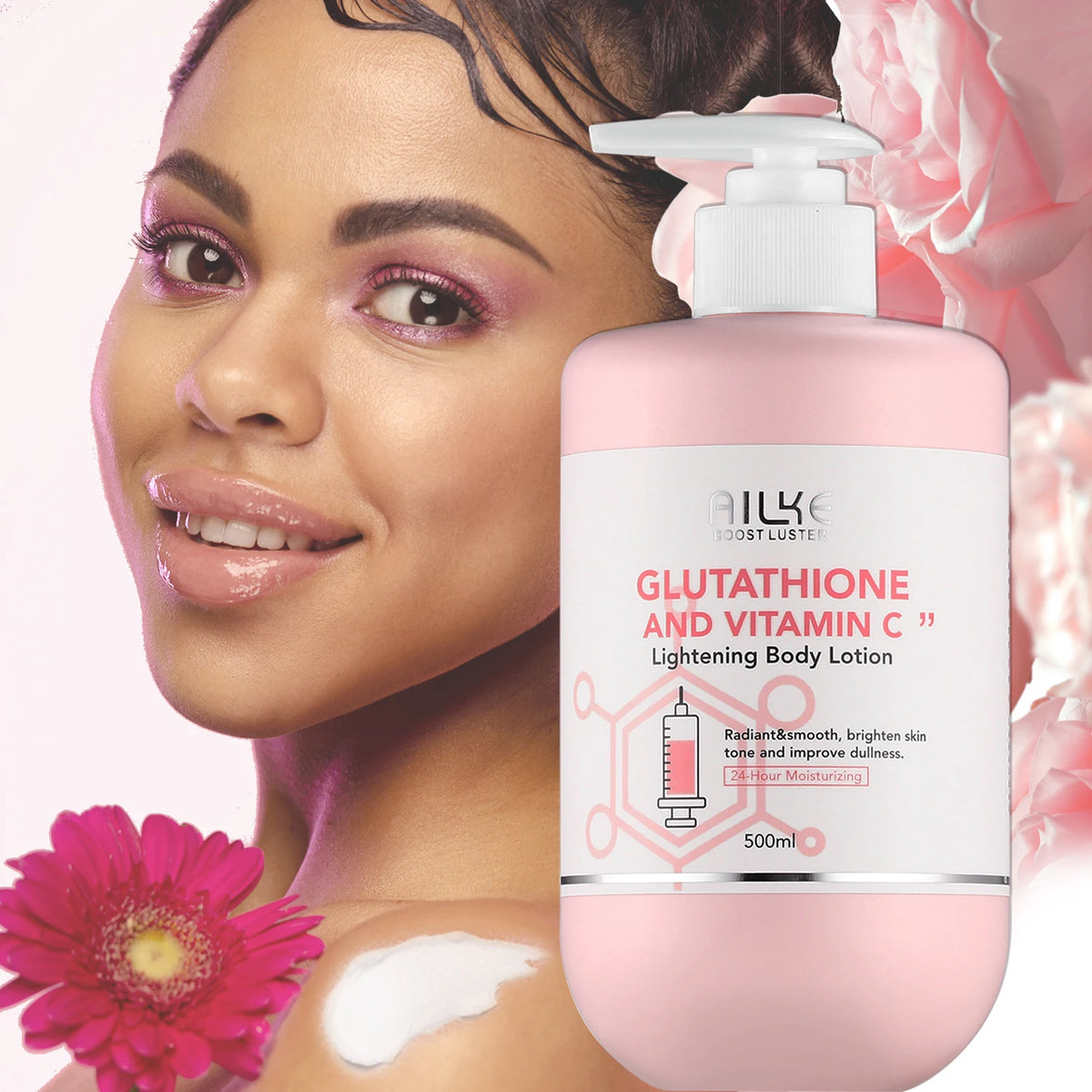 AILKE Vitamin C Glutathione Brightening Body Lotion for Smooth Skin