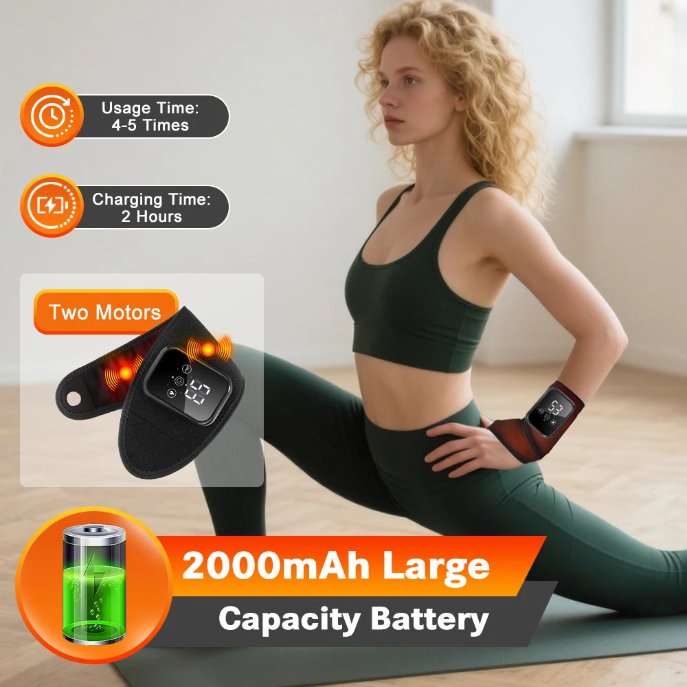 Agdoad Electric Heating Wrist Massager Brace With Vibration Therapy