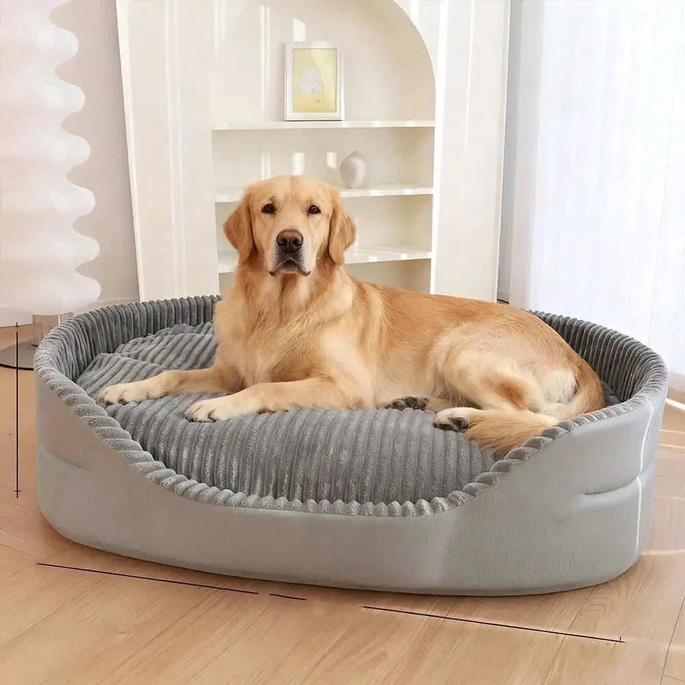 Plush Machine Washable Cotton Pet Bed For Dogs And Cats