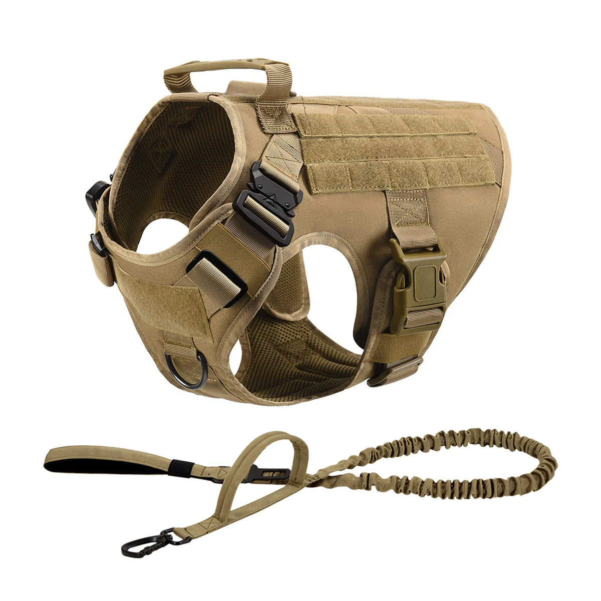 Petavel Tactical Dog Harness Padded Quick Release Molle System