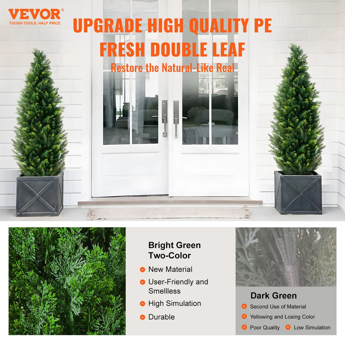 SucceBuy Artificial Cedar Topiary Trees for Home and Garden Decor