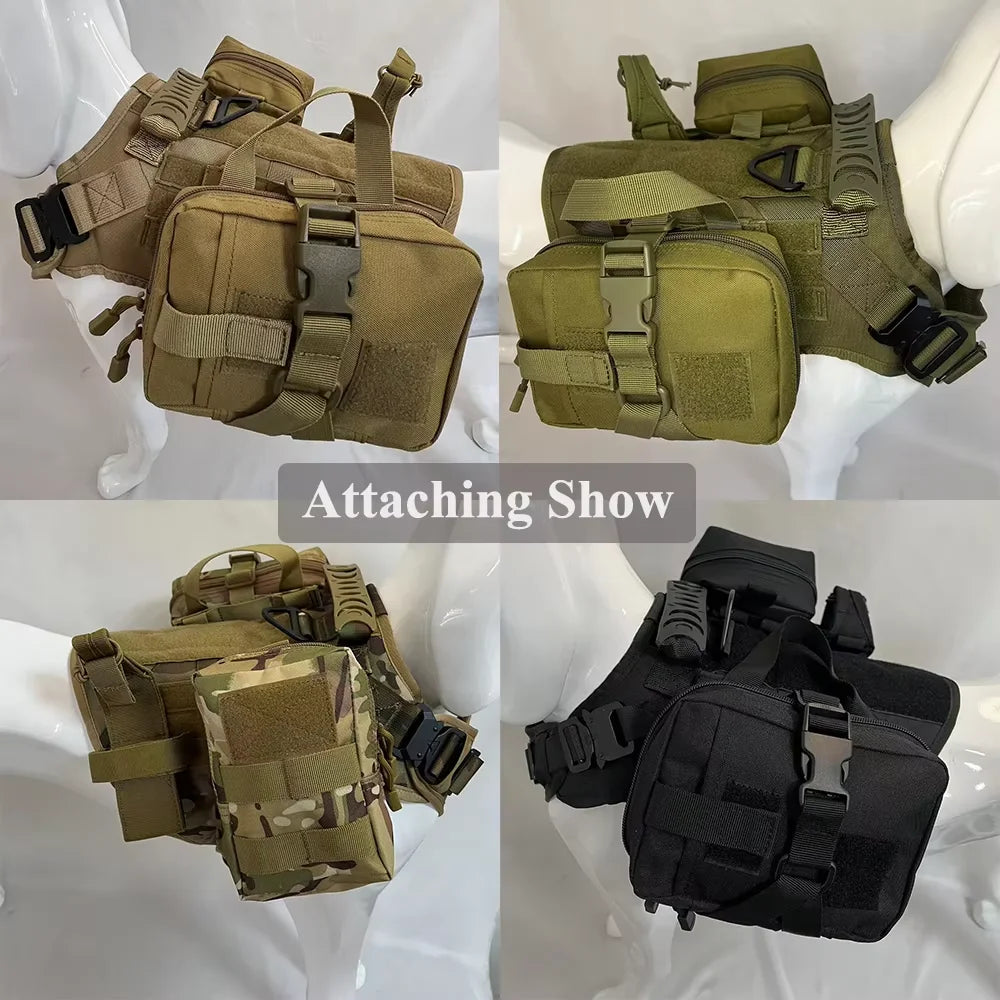 Petavel Dog Tactical Molle Pouch Harness Attachment Set