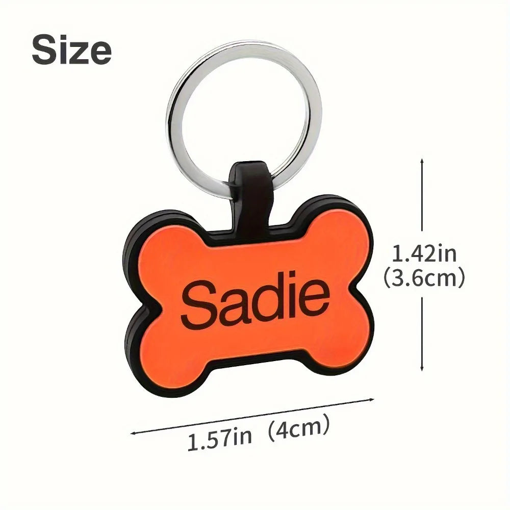 Personalized Bone Shaped Silicone Pet Dog Identification Tag