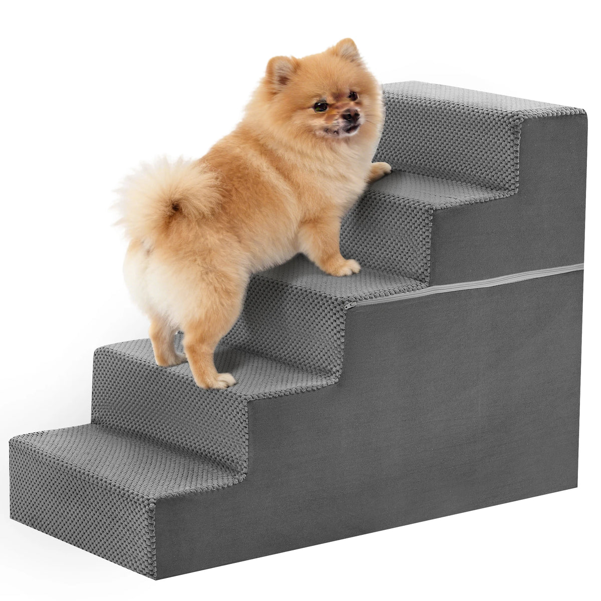 Jhk Curved Indoor Foam Dog Stair Ramp For Small Dogs