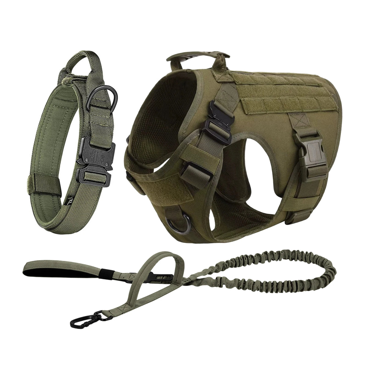 Petavel Tactical Dog Harness Padded Quick Release Molle System