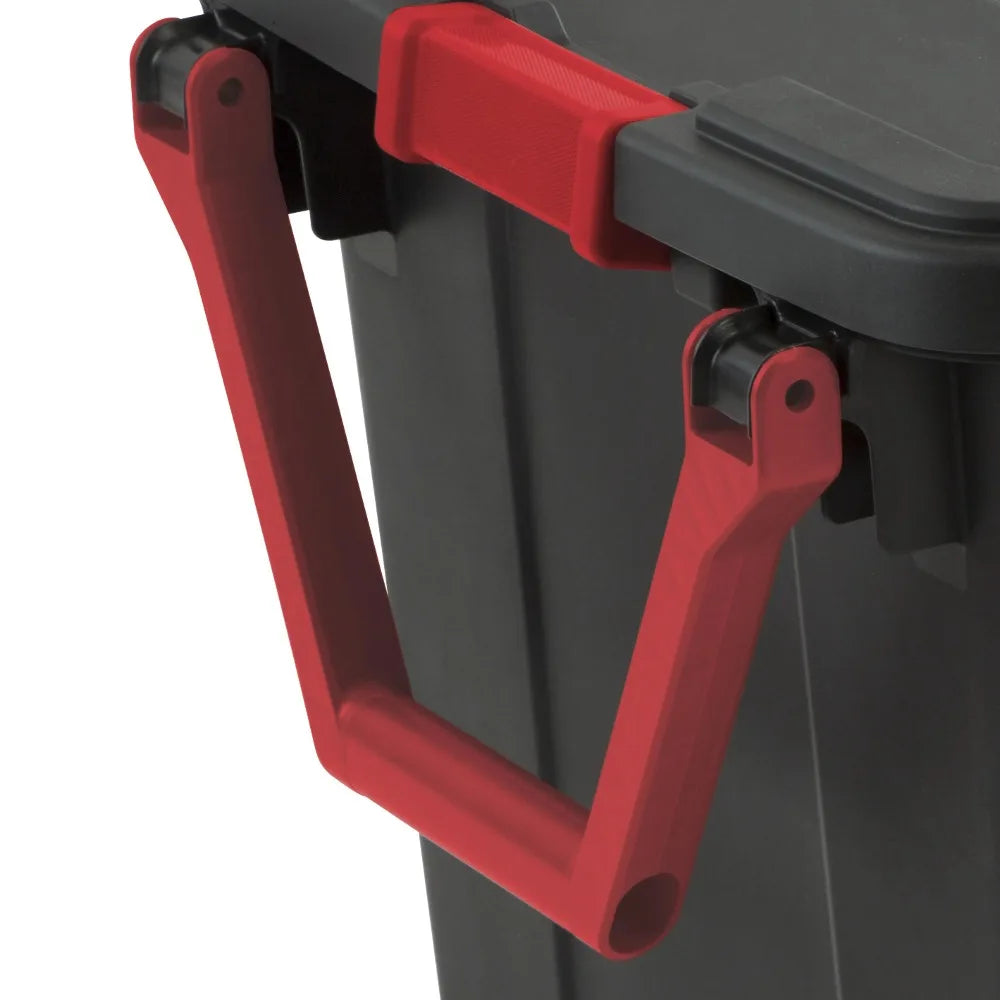 Sterilite Industrial Wheeled Storage Bin With Handle, Two Pack
