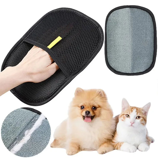 Pet Grooming Gloves Practical Hair Removal Brush Mitts For Cats