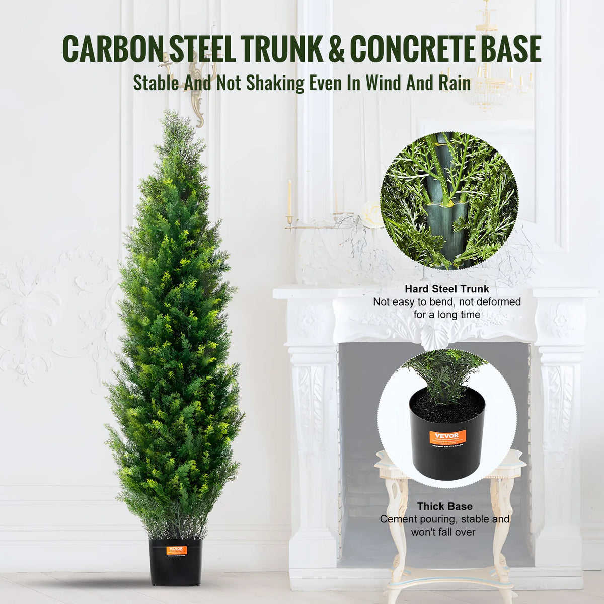 SucceBuy Artificial Cedar Topiary Trees for Home and Garden Decor