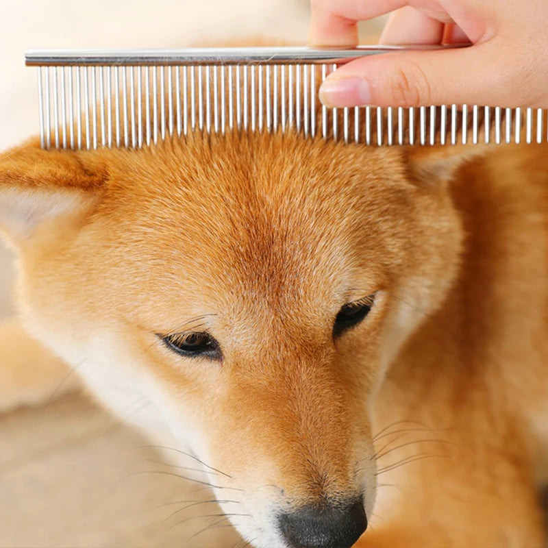 Stainless Steel Grooming Comb For Thick Pet Fur Removal