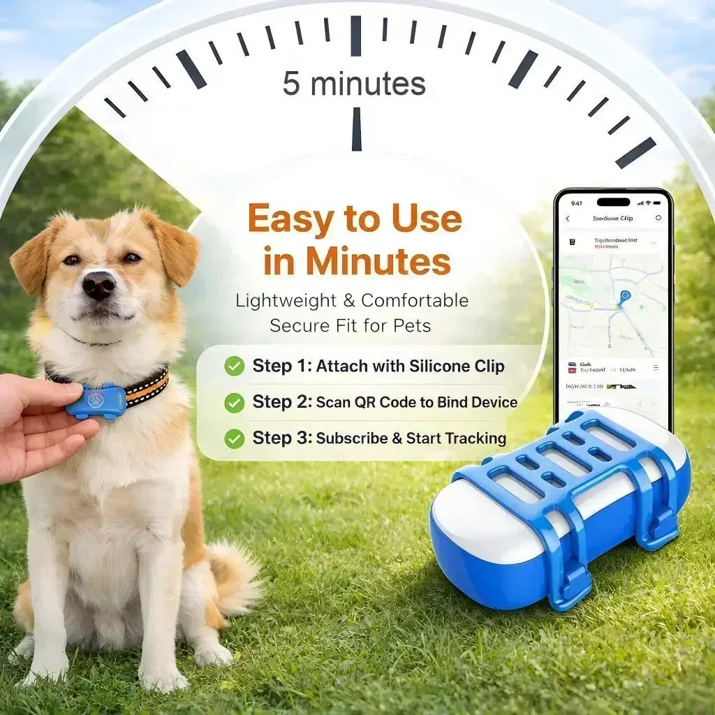 Wanwaytech 4G Pet Tracker Featuring Accurate GPS Location And Waterproofing