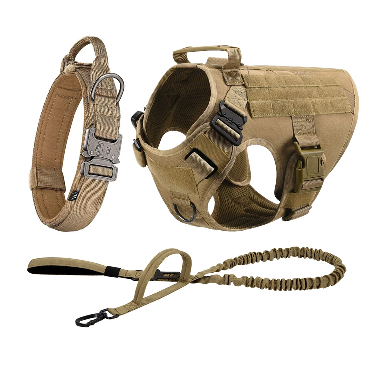 Petavel Tactical Dog Harness Padded Quick Release Molle System