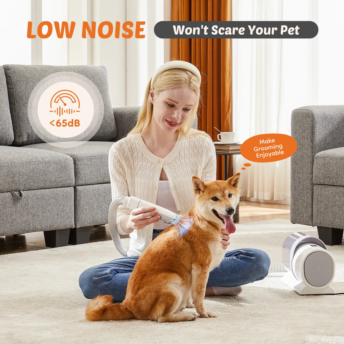Sweetcrispy Professional Pet Grooming Vacuum With Cordless Clippers