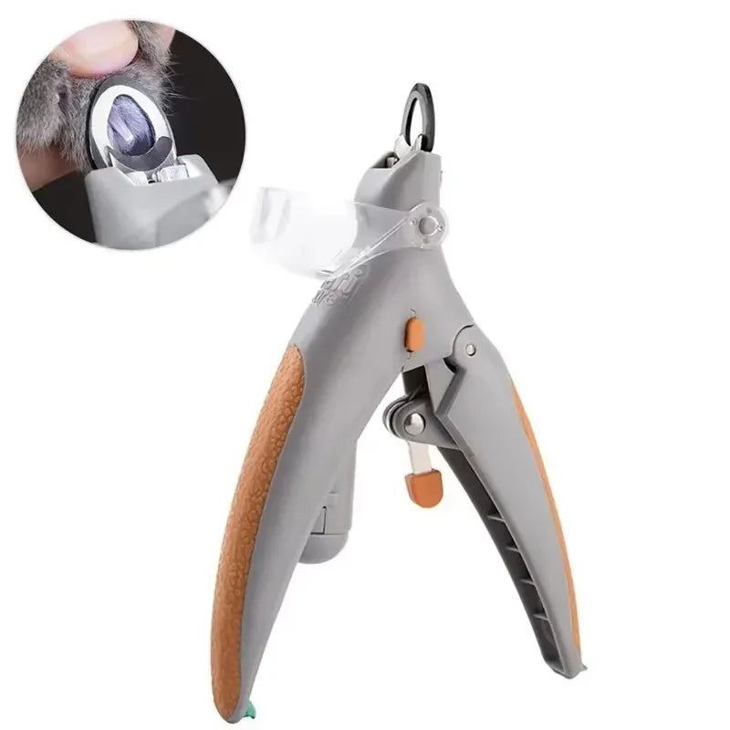 Led Light Pet Nail Clipper With Magnifier For Dogs And Cats