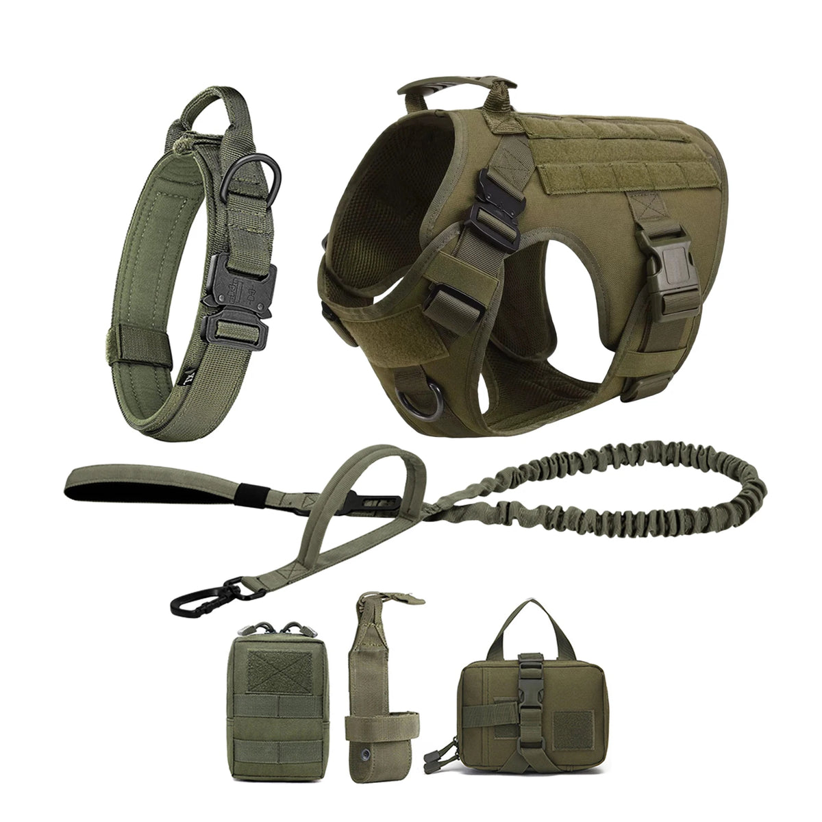 Petavel Tactical Dog Harness Padded Quick Release Molle System