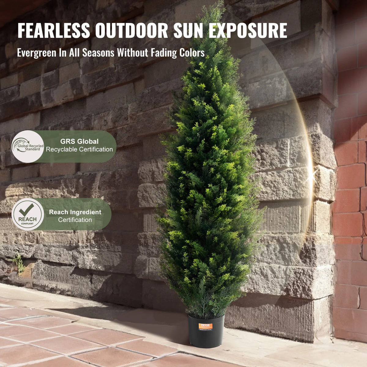 SucceBuy Artificial Cedar Topiary Trees for Home and Garden Decor