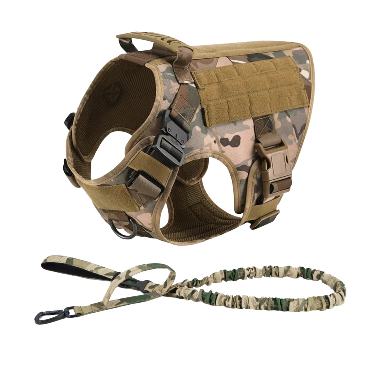 Petavel Tactical Dog Harness Padded Quick Release Molle System