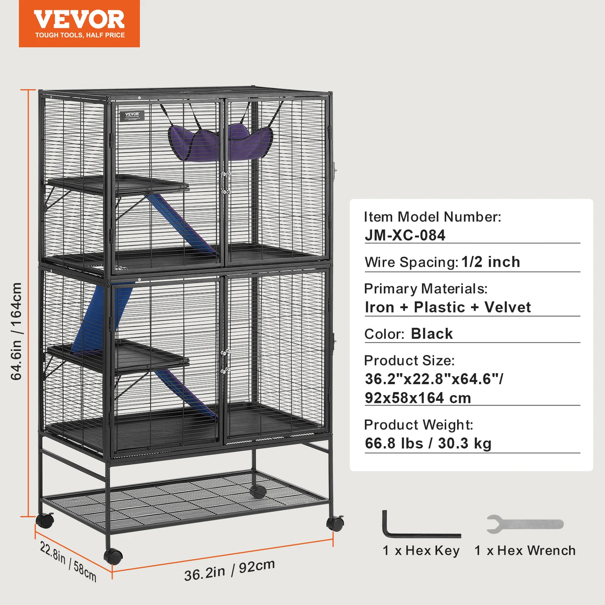 SucceBuy Four Tier Metal Small Animal Pet Cage House