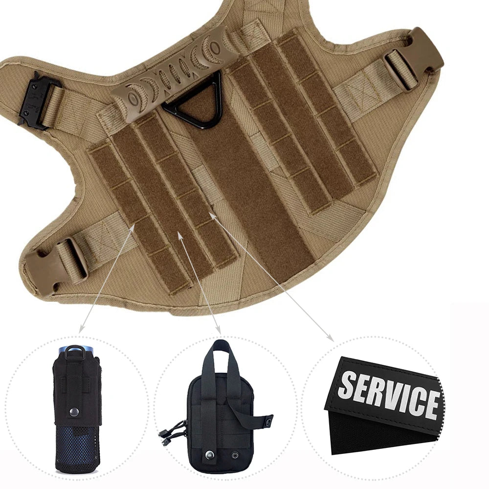 Petavel Padded Nylon Dog Harness And Leash Set Quick Release Buckle