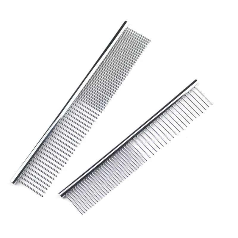 Stainless Steel Grooming Comb For Thick Pet Fur Removal