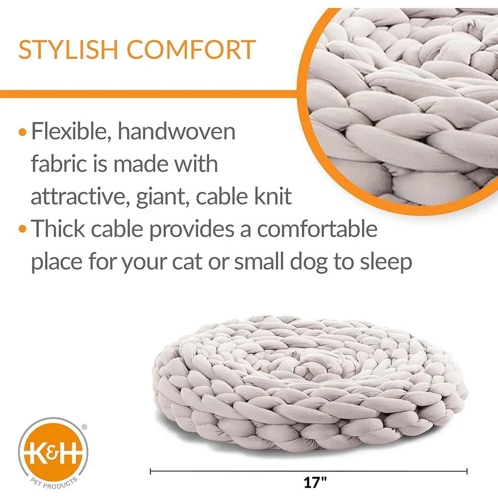 Elegant Handwoven Knitted Round Pet Bed Tube Haven