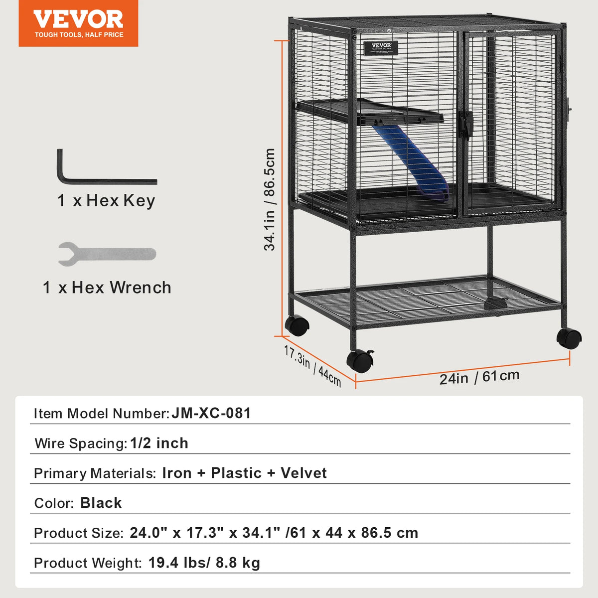 SucceBuy Four Tier Metal Small Animal Pet Cage House