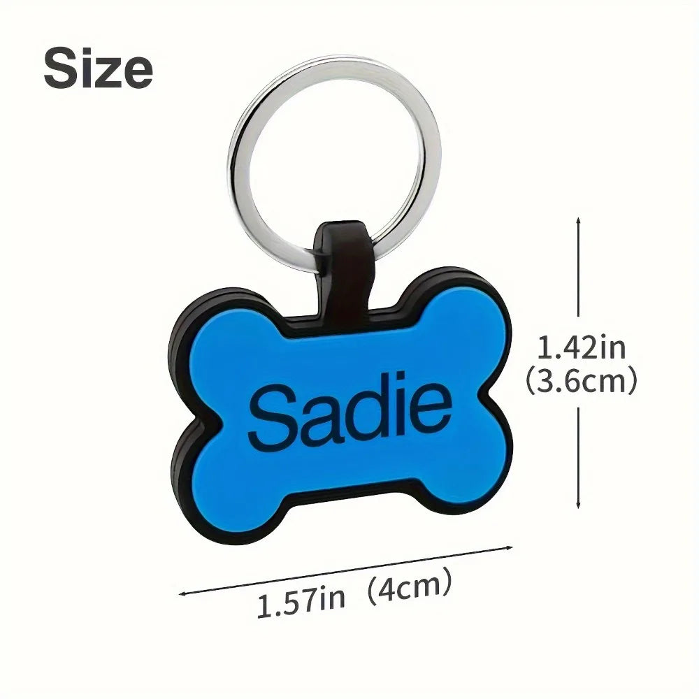 Personalized Bone Shaped Silicone Pet Dog Identification Tag