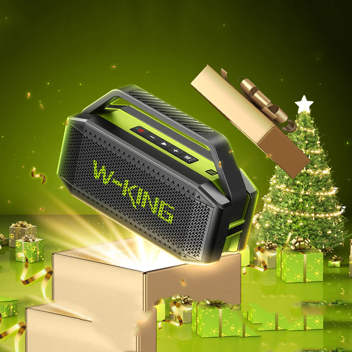 W-KING Portable Bluetooth Speaker 100W Peak Waterproof Outdoor Boombox
