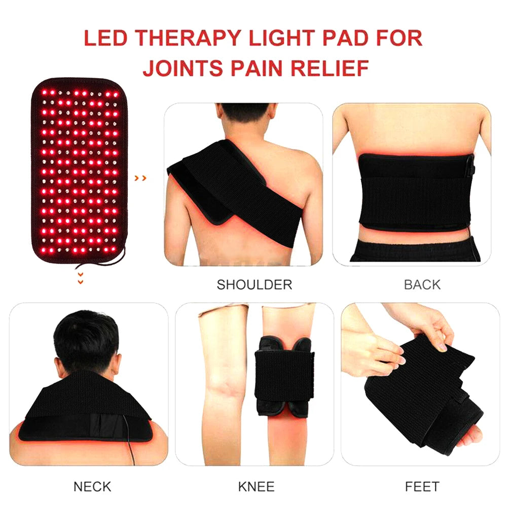 Portable Infrared LED Light Therapy Heat Pad for Body Relief