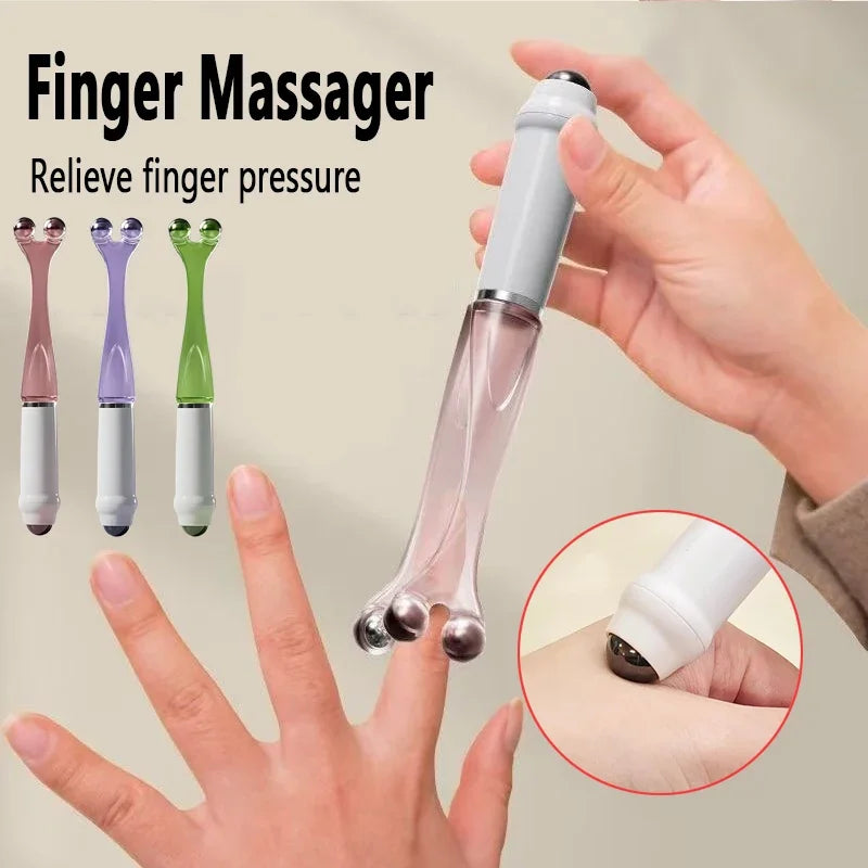 Handheld Finger Joint Acupoint Massager Roller for Relaxation and Circulation