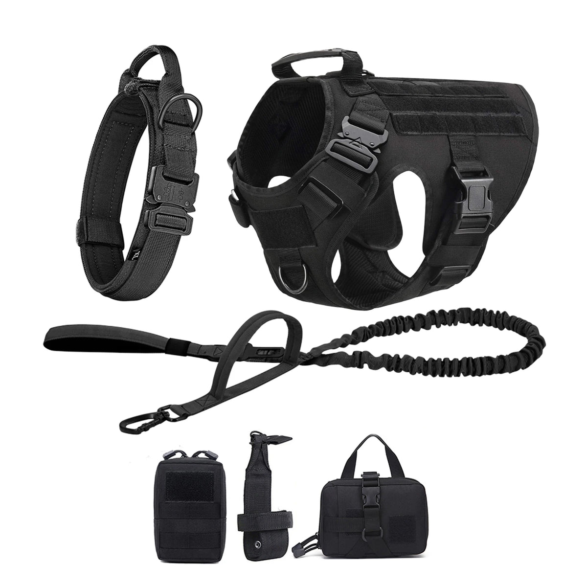 Petavel Tactical Dog Harness Padded Quick Release Molle System