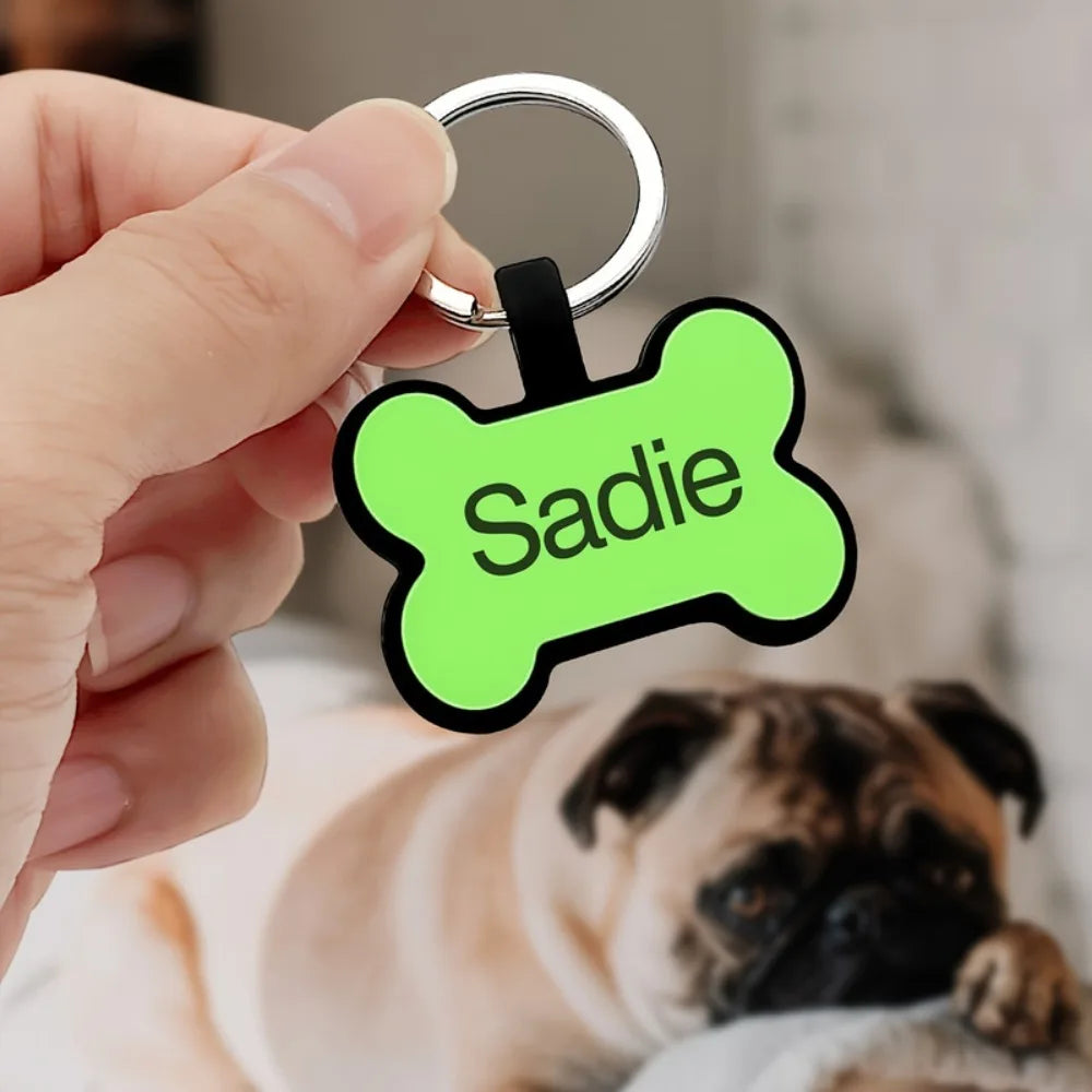 Personalized Bone Shaped Silicone Pet Dog Identification Tag