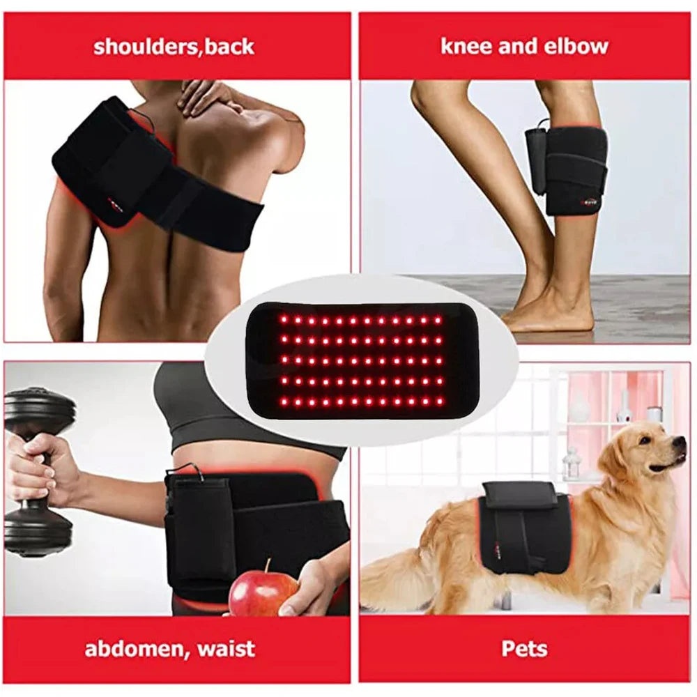 Portable Infrared LED Light Therapy Heat Pad for Body Relief