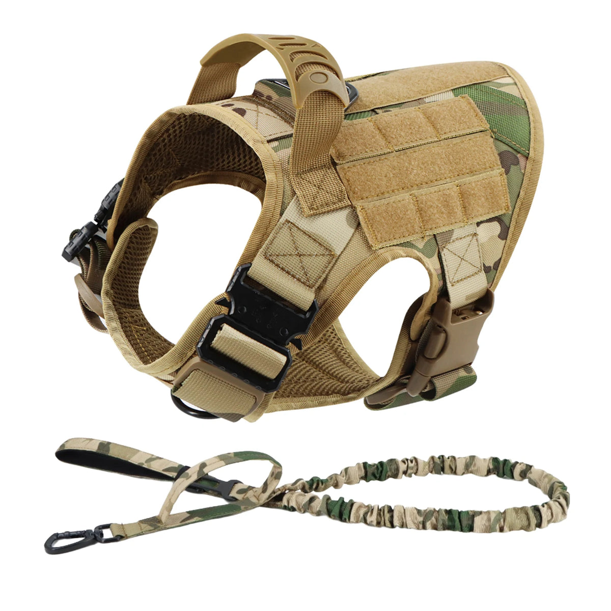 Petavel Padded Nylon Dog Harness And Leash Set Quick Release Buckle