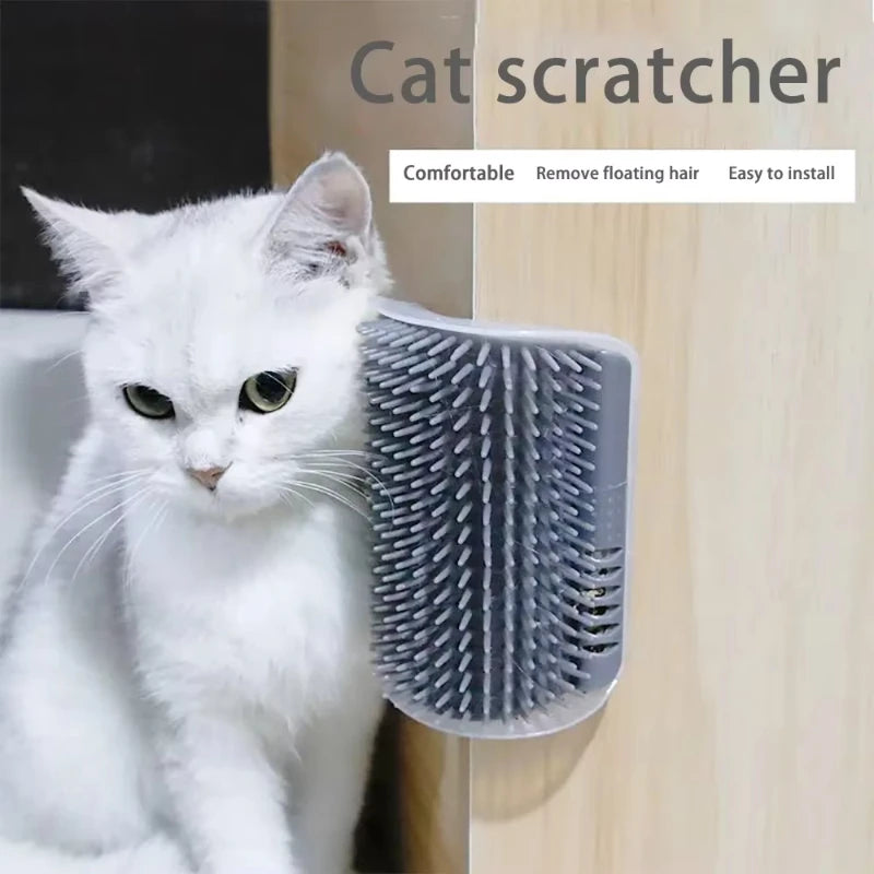 Interactive Cat Scratching Brush And Grooming Comb With Catnip
