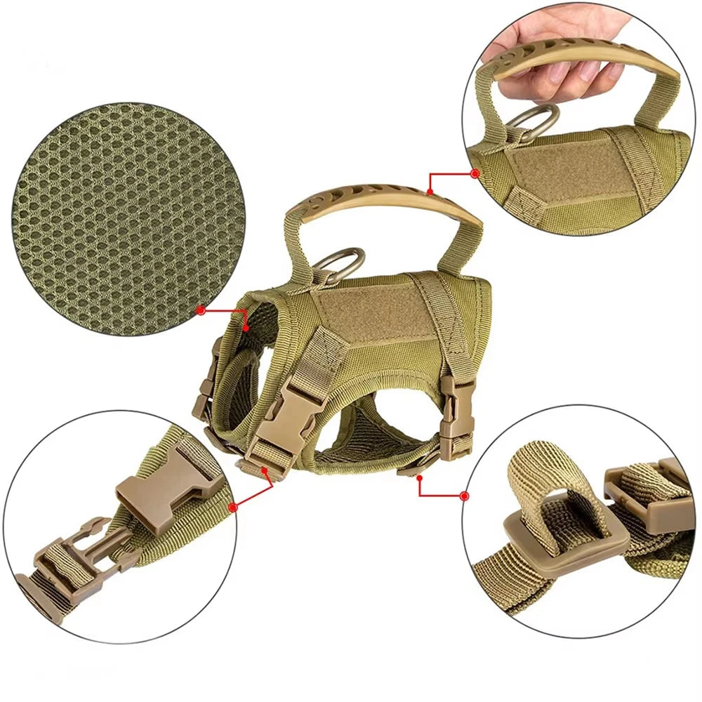 Petavel Tactical Escape Proof Harness Vest With Top Handle