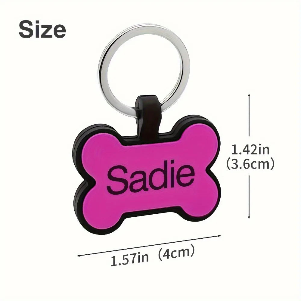 Personalized Bone Shaped Silicone Pet Dog Identification Tag