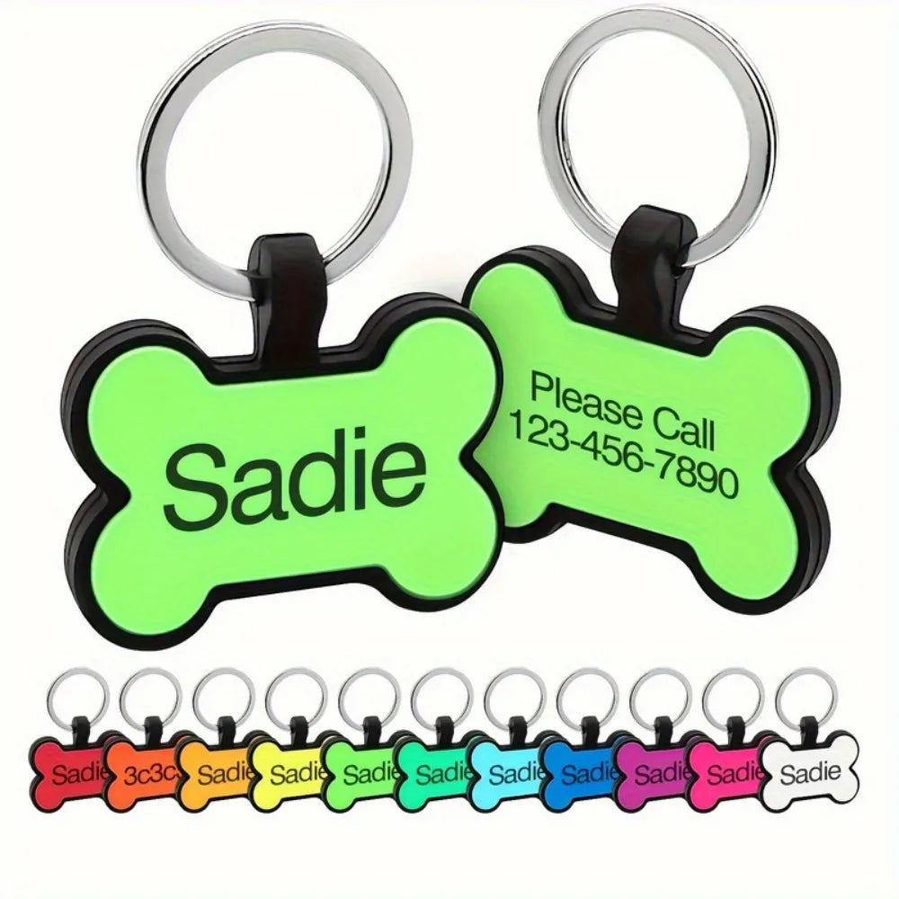Personalized Bone Shaped Silicone Pet Dog Identification Tag