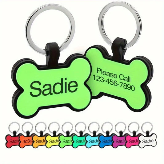 Personalized Bone Shaped Silicone Pet Dog Identification Tag