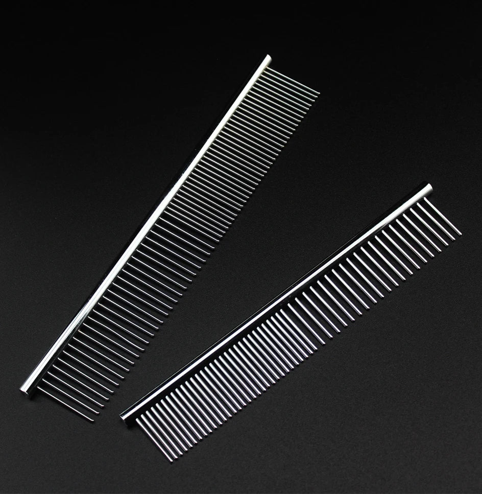 Stainless Steel Grooming Comb For Thick Pet Fur Removal
