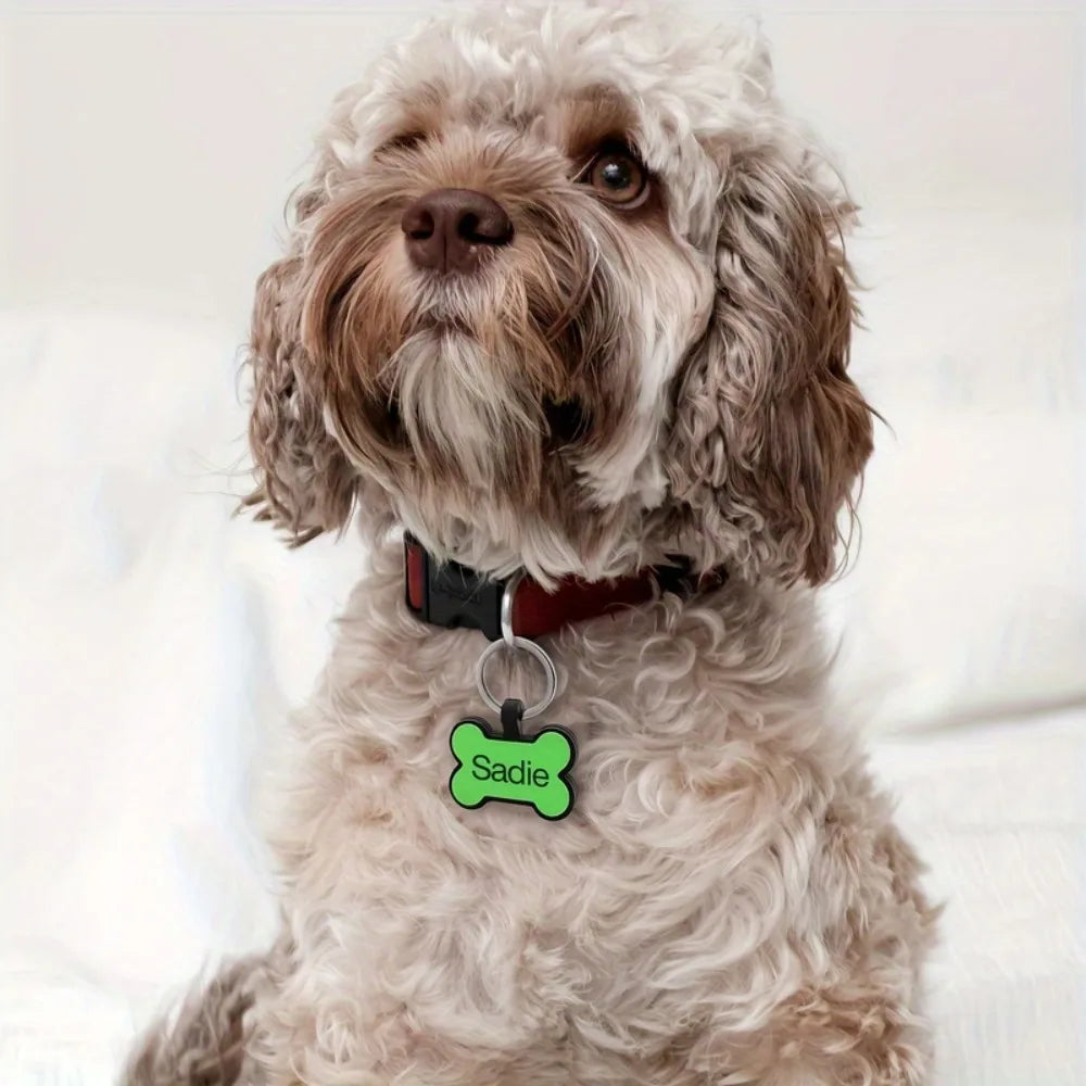 Personalized Bone Shaped Silicone Pet Dog Identification Tag