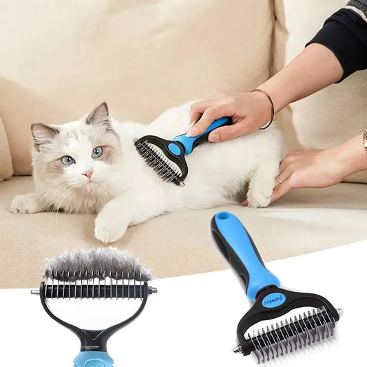 Double Sided Stainless Steel Pet Grooming Brush For Dogs Cats