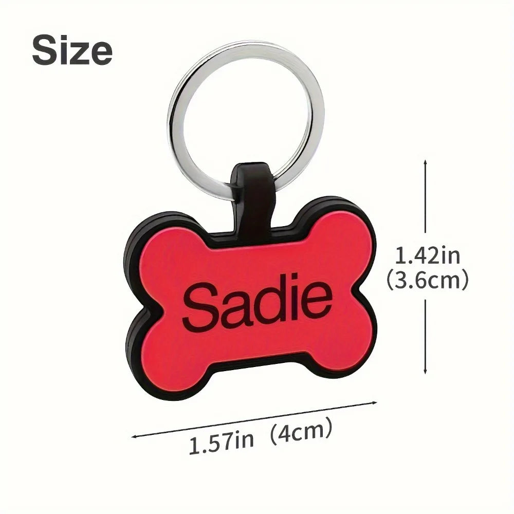 Personalized Bone Shaped Silicone Pet Dog Identification Tag