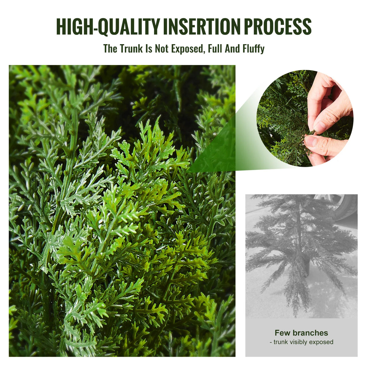 SucceBuy Artificial Cedar Topiary Trees for Home and Garden Decor
