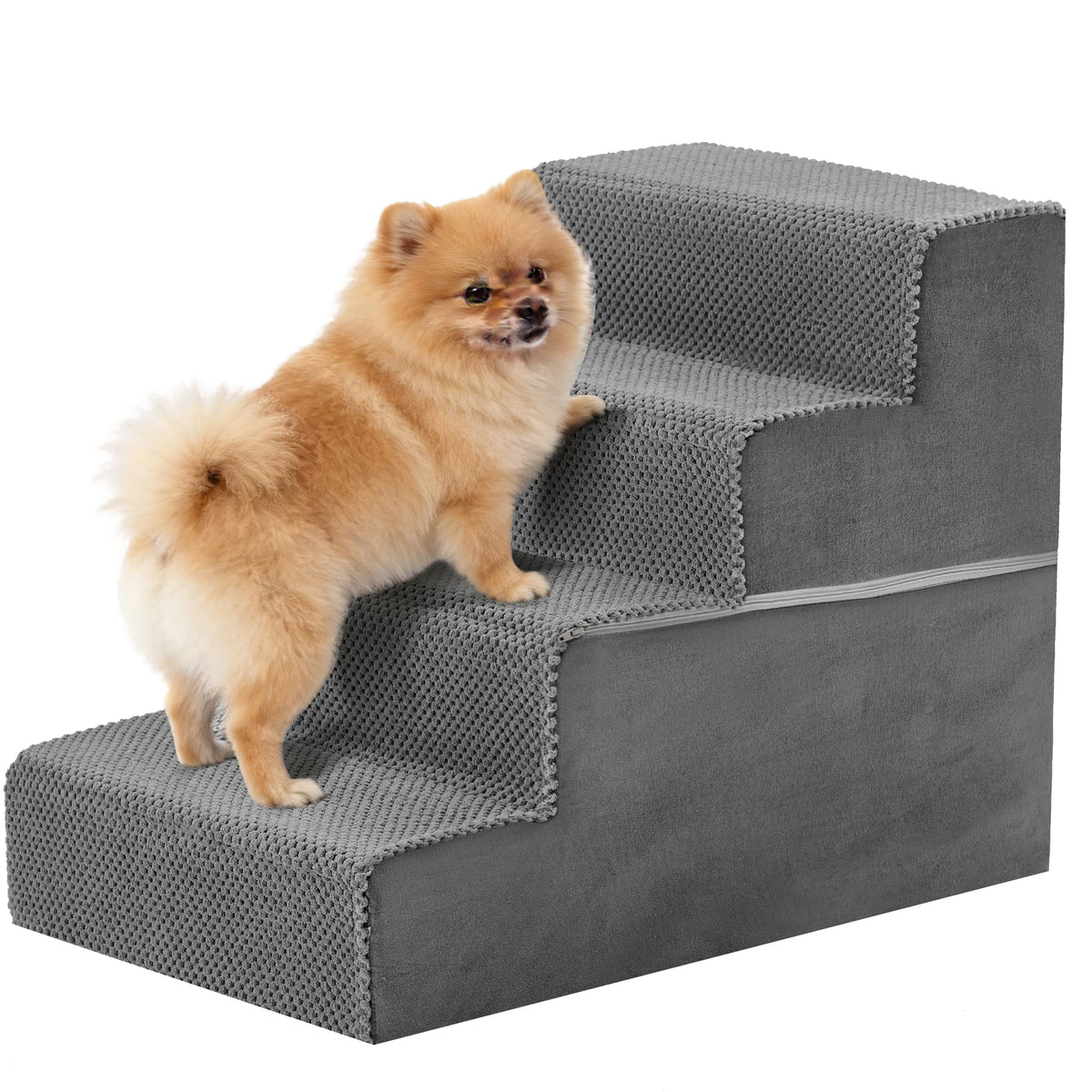 Jhk Curved Indoor Foam Dog Stair Ramp For Small Dogs
