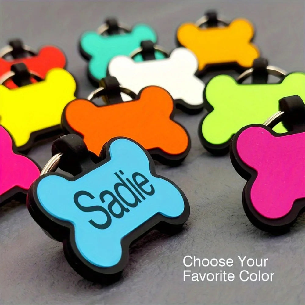 Personalized Bone Shaped Silicone Pet Dog Identification Tag