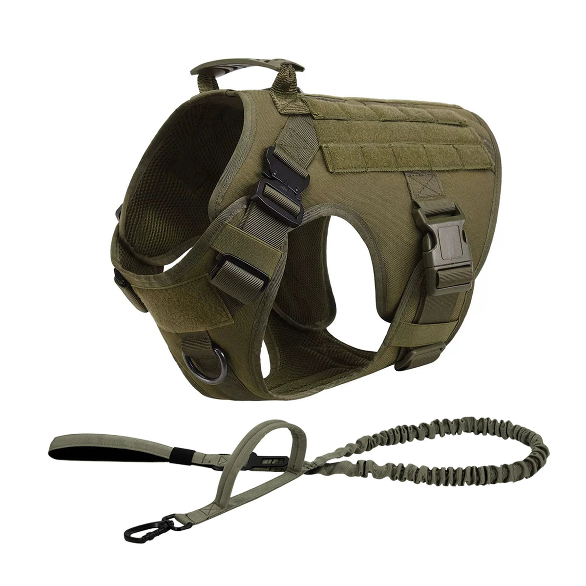 Petavel Tactical Dog Harness Padded Quick Release Molle System