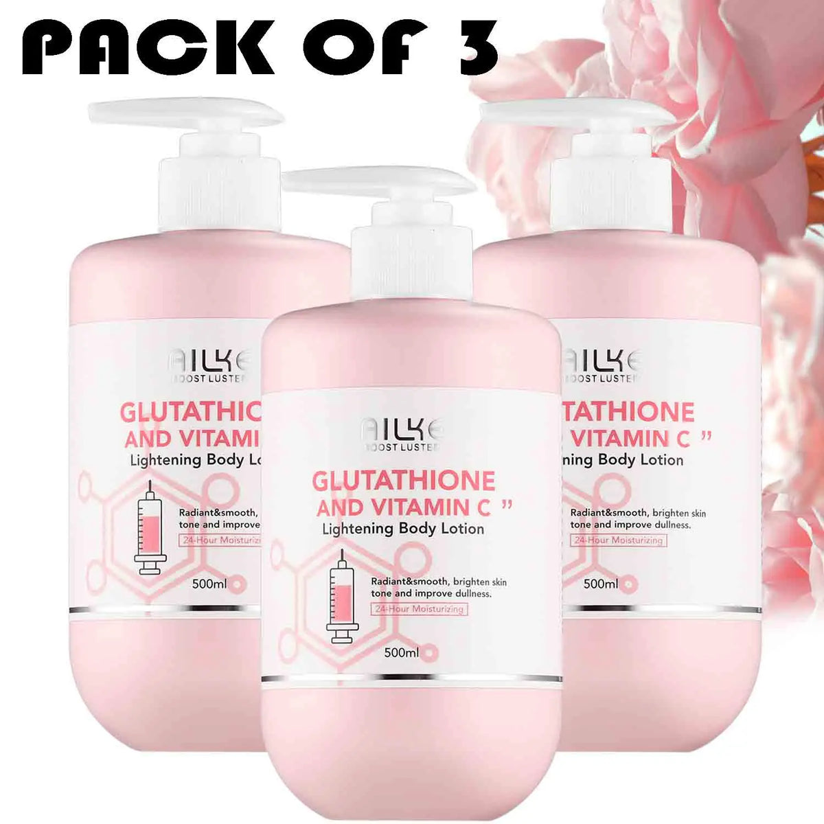 AILKE Vitamin C Glutathione Brightening Body Lotion for Smooth Skin